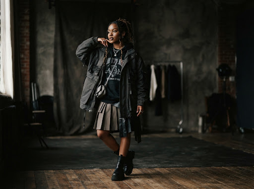 Cinematic Editorial Studio Streetwear Portrait