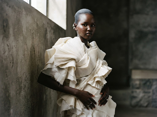 Avant-garde High-fashion Editorial Portrait