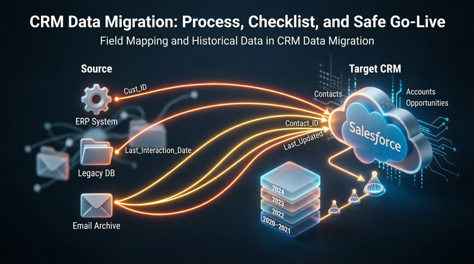 Field mapping và dữ liệu lịch sử trong CRM data migration